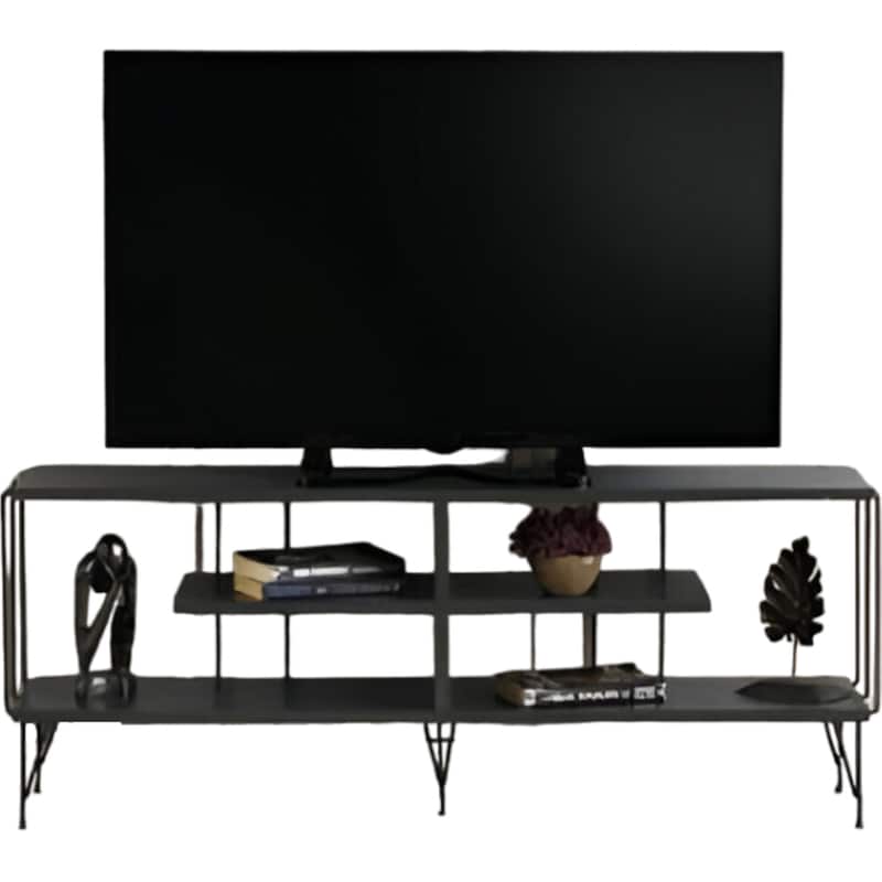 24MALL Έπιπλο Τηλεόρασης 24Mall Lecce από Μοριοσανίδα 120x30x44.5 cm - Ανθρακί