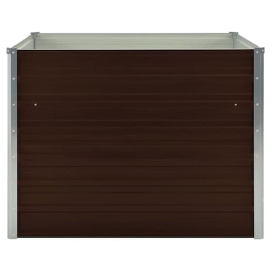 Vidaxl Ζαρντινιέρα Ψηλή Καφέ 100 X 100 X 77 Εκ. Από Γαλβανισμένο Χάλυβα image 4