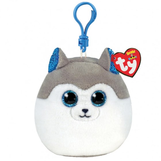 Λούτρινο TY Κλιπ Squishy Beanies Slush Σκυλάκι Χάσκυ Λευκό/Γκρι (7cm) 1607-39562 image 0