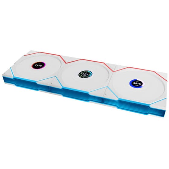 Case Fan Lian-Li Uni Fan TL Wireless LCD 120 Reverse 120mm RGB - Λευκό image 1