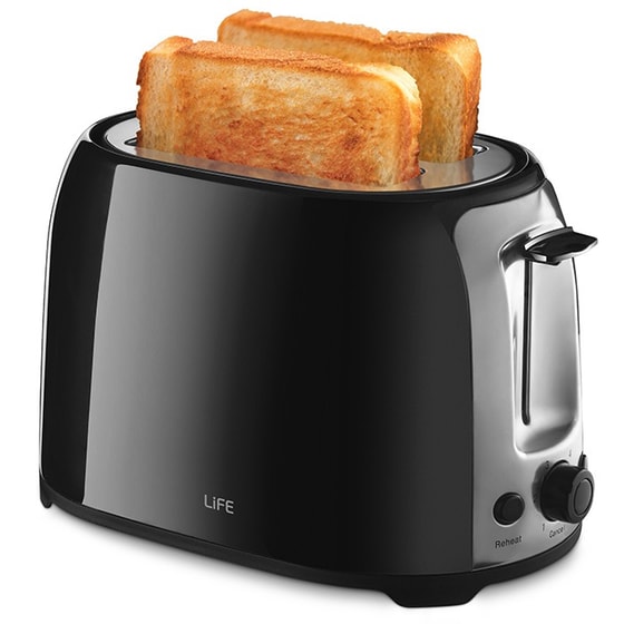 Φρυγανιέρα LIFE CRISPY 2 Θέσεων 750 W Μαύρο image 0