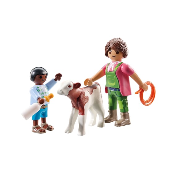 Playmobil Αγρότισσα και Pαιδάκι με Mοσχαράκι (71803) image 2