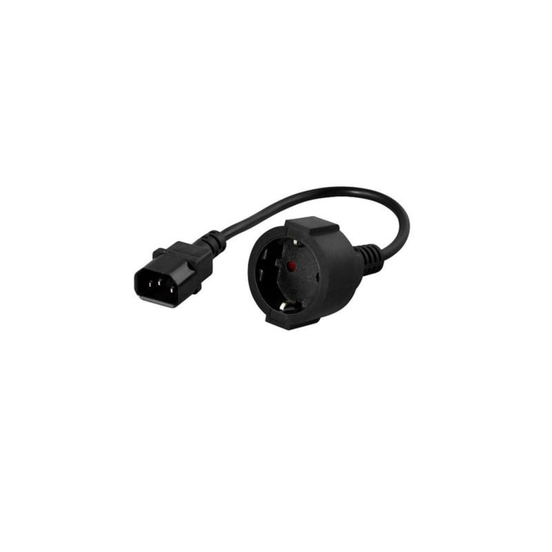 BLUEWALKER UPS/Προέκταση Πρίζας Powerwalker Iec Safety C14 - Cee 7/3 Type F Μαύρο