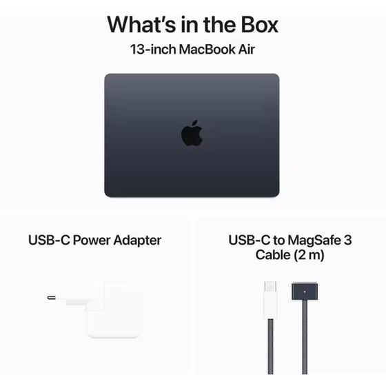Apple MacBook Air with M3 Chip 13.6"QHD (Apple M3/16GB/256GB SSD/MacOs) Midnight image 8
