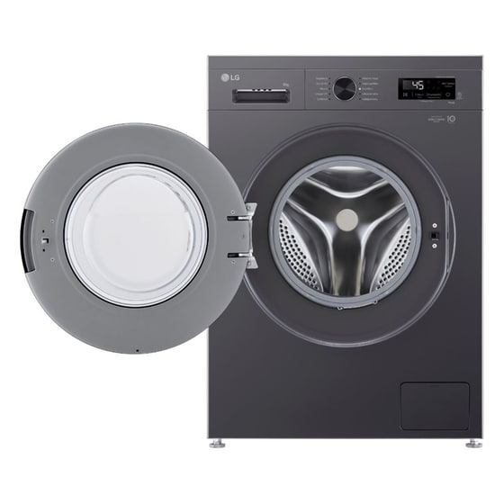 LG F4X1008NMK 8 kg 1.400 Στροφές Ανθρακί με Wi-Fi Πλυντήριο Ρούχων image 3