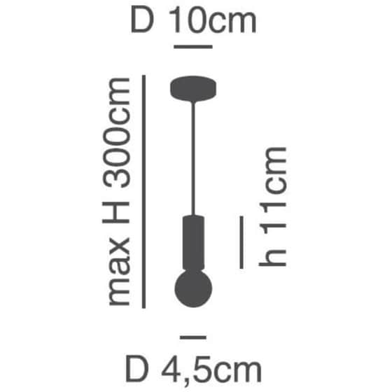 Φωτιστικό Οροφής Μονόφωτο Homelighting Adept Tube Μεταλλικό Φ4.5x11-300 cm - Χρυσό/Μαύρο image 1