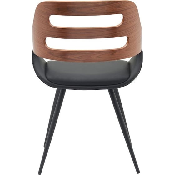 Καρέκλα Επισκέπτη 24Mall Ada από Τεχνητό Δέρμα & Ξύλο Plywood - Μαύρη/ Καφέ image 3