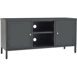 Έπιπλο Τηλεόρασης VidaXL Ατσάλι Και Γυαλί 105x35x52cm - Ανθρακί