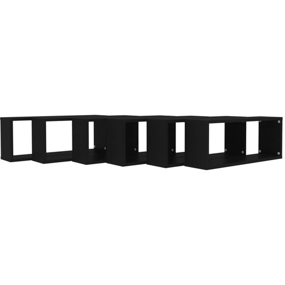 Ράφια Τοίχου VidaXL από Μοριοσανίδα 60x15x23 cm 6 Τμχ  - Μαύρο image 5
