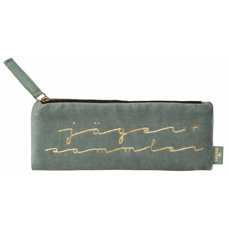 MOSES Moses Κασετινα Velvet Pencil Case Green M83146