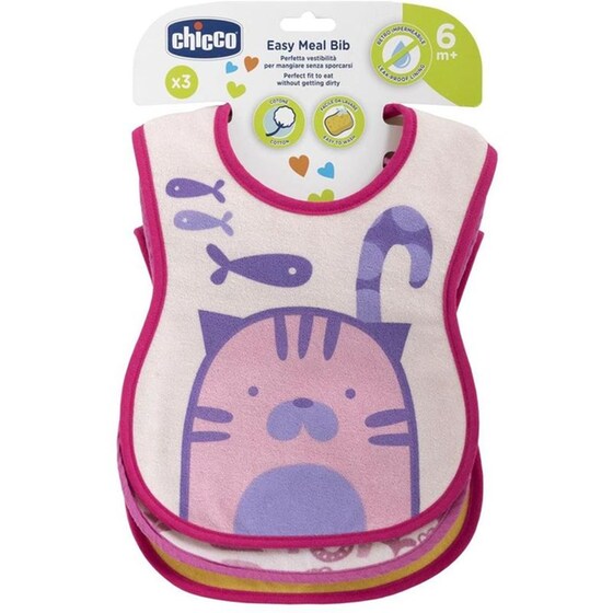 Σαλιάρες Chicco Easy Meal Girls (3 Τεμάχια) image 1