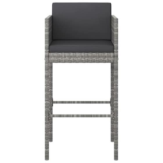Vidaxl Σετ Επίπλων Μπαρ Κήπου 7 Τεμ. Γκρι Συνθετικό Ρατάν Με Μαξιλάρια image 4