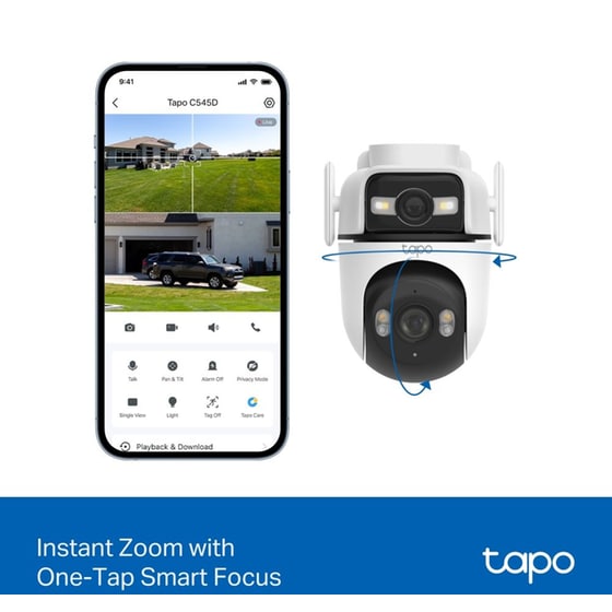 Ασύρματη IP Camera TP-Link Tapo C545D 2K με WiFi & Ανίχνευση κίνησης image 7