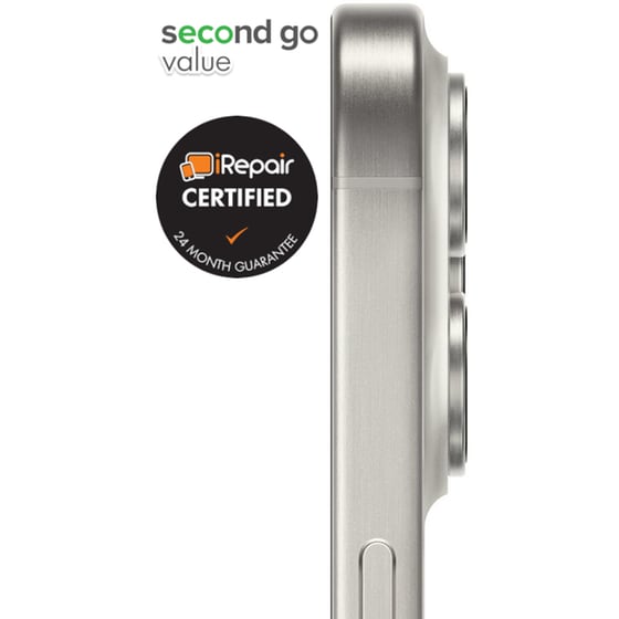 Μεταχειρισμένο Apple iPhone 15 Pro 256GB White Titanium second go value Certified by iRepair image 3