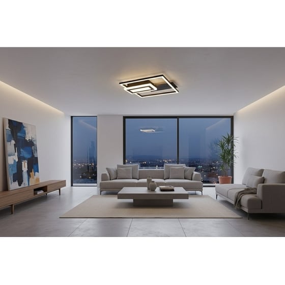Trio Lighting Πλαφονιέρα Οροφής Μαύρη με Ενσωματωμένο LED image 3