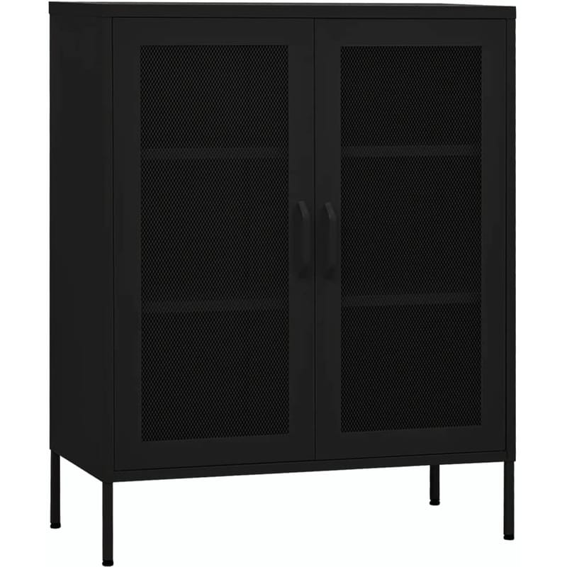 VIDAXL Ντουλάπι Γραφείου VidaXL από Ατσάλι 80x35x101.5 cm - Μαύρο