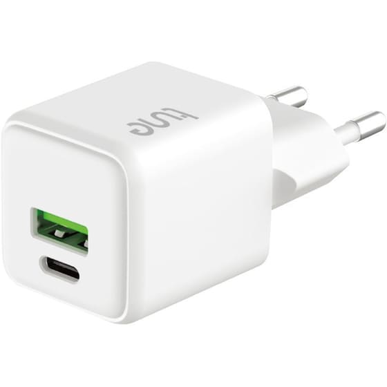 Φορτιστής Πρίζας Tune USB-C/USB-A 20W - White image 0