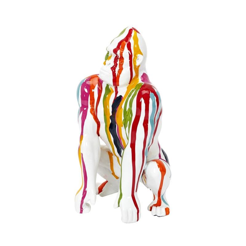 HOME DECO FACTORY Διακοσμητικός Γορίλας Home Deco Factory Πολυρητίνης Hd1326 14.5x14x24 cm - Πολύχρωμος