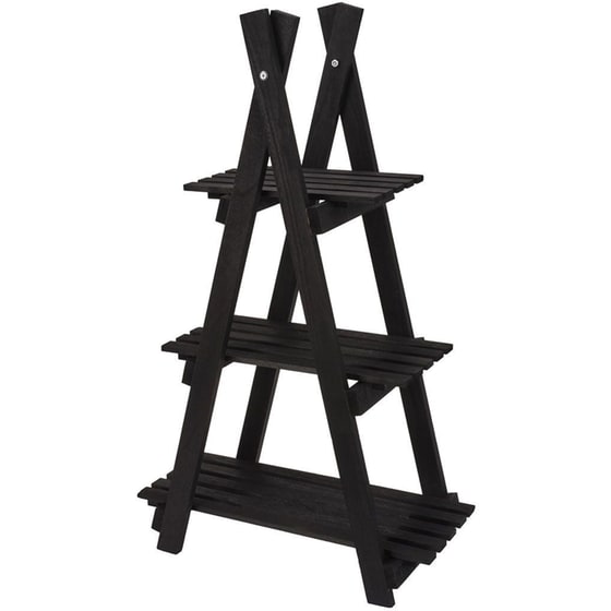 Βάση για Γλάστρες και Κασπώ Spitishop Ξύλινη 28x84cm - Μαύρο image 0