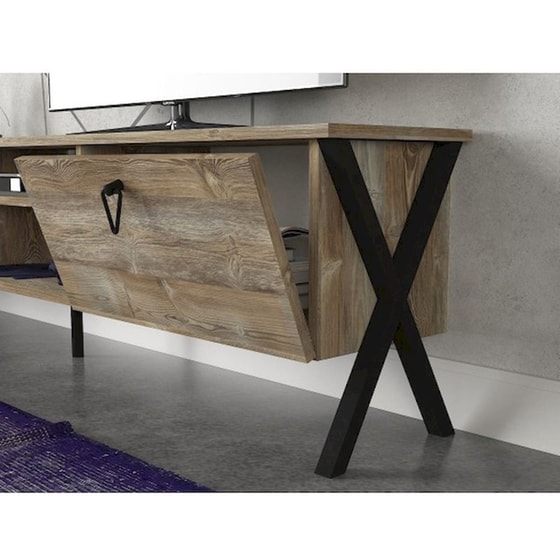 Έπιπλο Τηλεόρασης Antonio από Μοριοσανίδα 180x31.5x46.8cm - Καρυδί image 1