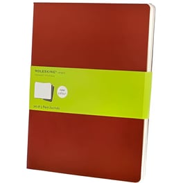 Σετ 3 Σημειωματάριο Moleskine Plain Cahier XL Κόκκινο (1 Τεμάχιο)