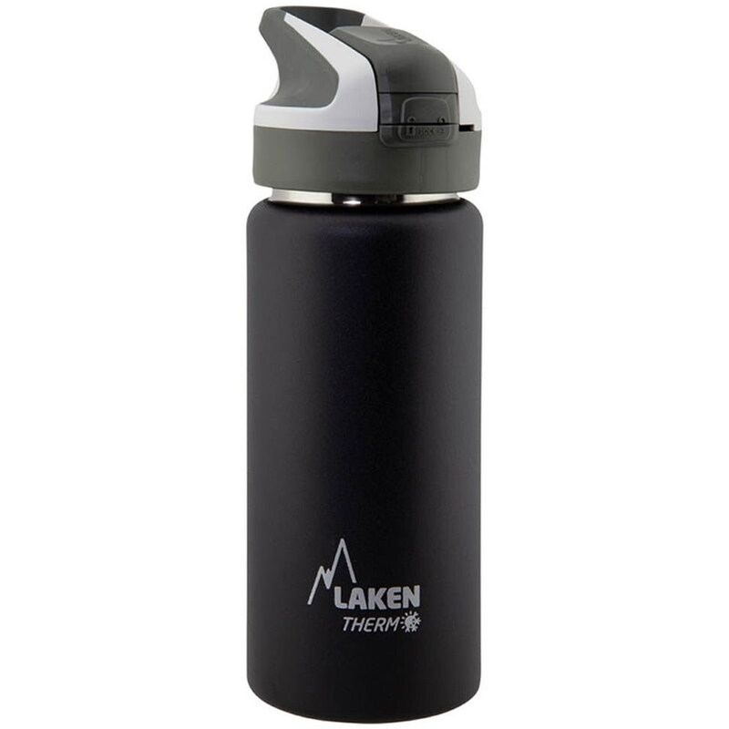 Παγούρι Θερμός Laken με Καλαμάκι Μαύρο 500ml