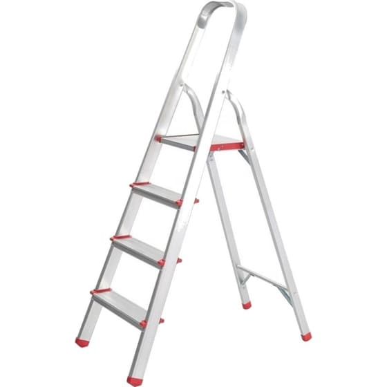 Vesta Σκάλα Aλουμινίου 3+1 Σκαλιά 39x65x128cm Αντοχή 150kg Βάρους 3kg image 0