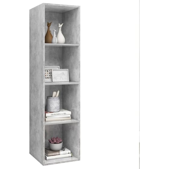Έπιπλο Τηλεόρασης Vidaxl από Μοριοσανίδα  37x37x142,5cm - Γκρι image 1