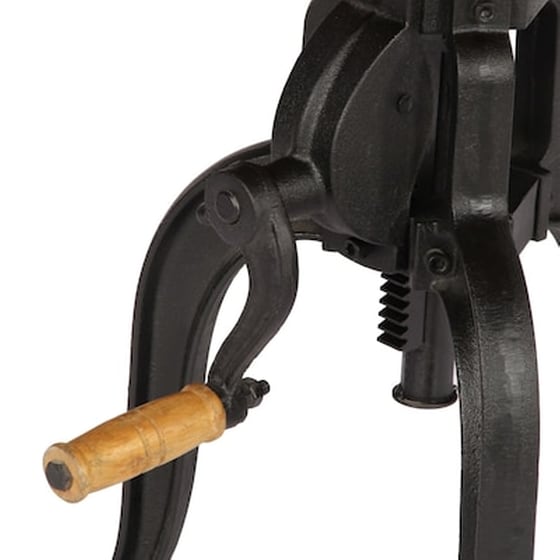 Βοηθητικό Τραπεζάκι VidaXL από Μασίφ Ανακυκλωμένο Ξύλο και Χυτοσίδηρο 45x(45-62)cm - Πολύχρωμο image 5