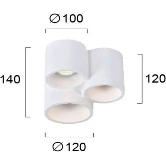 Σποτ Τρίφωτο Viokef Phenix 4277400 Κεραμικό - Λευκό image 1