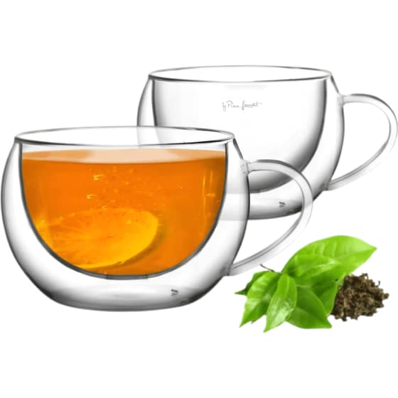 Σετ Φλιτζάνια Cappuccino LAMART LT9012 2τμχ Γυάλινα  270 ml -Διάφανα image 2