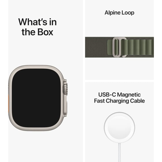 Apple Watch Ultra Titanium 49mm GPS + Cellular - Green Alpine Loop Small image 7
