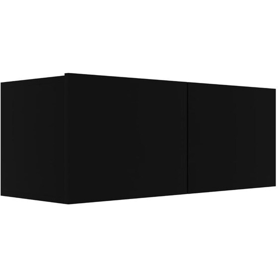 Έπιπλα Τηλεόρασης VidaXL Μοριοσανίδα 3 Τμχ 80x30x30cm - Μαύρο image 3