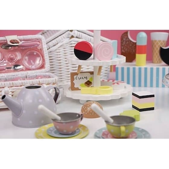 Jababadabo Ξύλινη Παιχνίδι Βάση, 9 Γλυκάκια Και Βάση Σερβιρίσματος Jb-t263 image 3