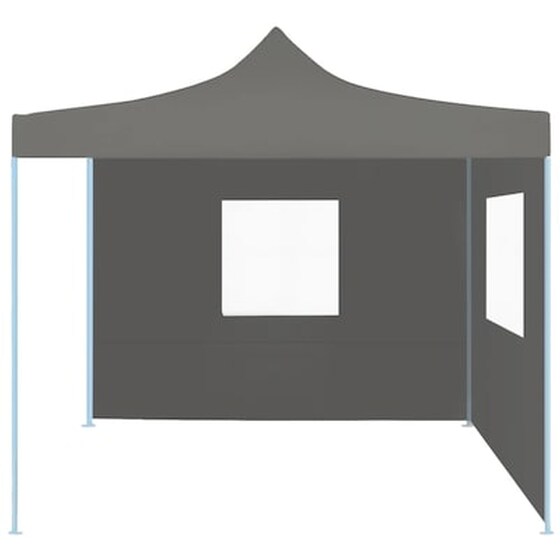 Vidaxl Τέντα Εκδηλώσεων Με 2 Τοιχώματα Πτυσσόμενη Pop-up Ανθρακί 3x3 Μ image 2