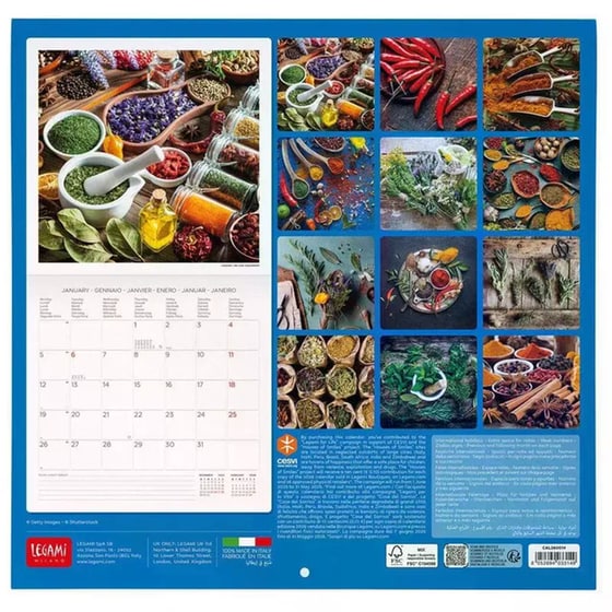 Ημερολόγιο Τοίχου Legami 2026 Herbs & Spices 30x29cm image 2