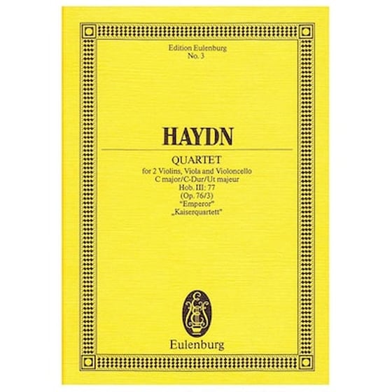 Βιβλίο Για Σύνολα Editions Eulenburg Haydn - Quartet In C Major Op.76/3 [pocket Score] image 0