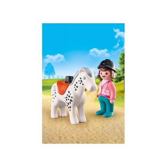 PLAYMOBIL® 1·2·3 Αναβάτρια με Άλογο (70404) image 1