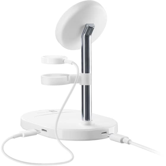Βάση Φόρτισης Cellular Line Mag Trio Wireless charging station 2x USB-C 15W - White image 2