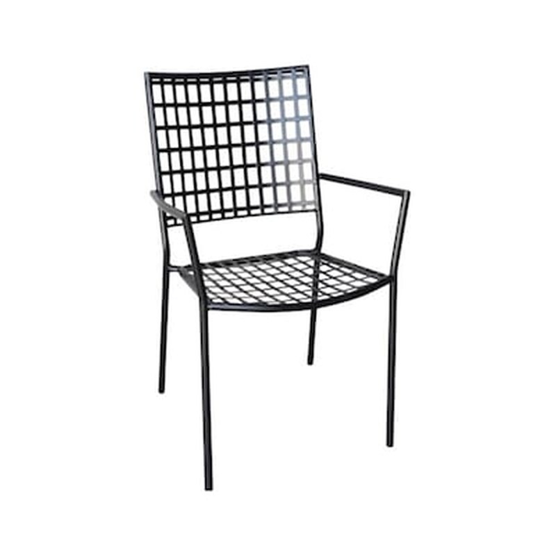 Πολυθρόνα Μεταλλική Mesh Μαύρη C9490