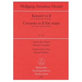 Βιβλίο Για Σύνολα Barenreiter Mozart - Concerto For Violin And Orchestra N.1 In Bb Major Kv207 [pocket Score]