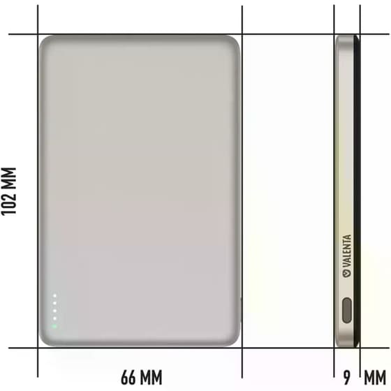 Powerbank&nbsp;Valenta Ultra Slim Wireless Magsafe&nbsp;5000mAh με Θύρα USB-C Natural image 9