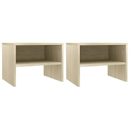 Κομοδίνο Vidaxl Από Μοριοσανίδα 2τμχ 40x30x30 cm - Sonoma Δρύς