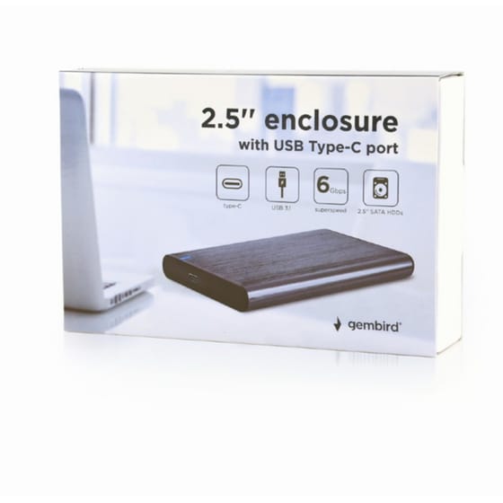 Gembird EE2-U3S-6 Θήκη Σκληρού Δίσκου 2,5" SATA III Σύνδεση Usb Type-C image 3