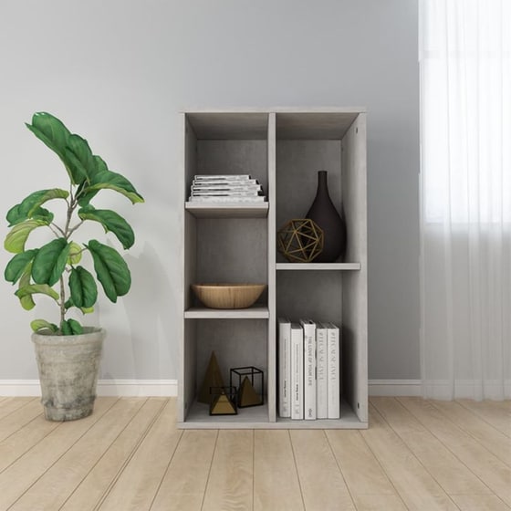 Βιβλιοθήκη VidaXL από Μοριοσανίδα 50x25x80 cm - Γκρι image 2