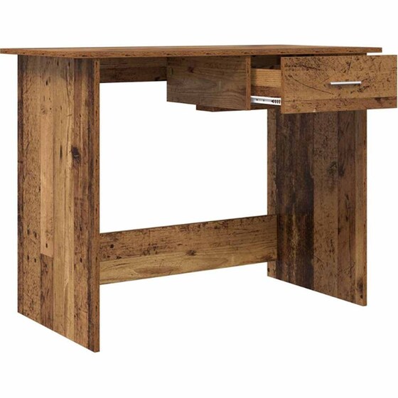 Γραφείο VidaXL από Επεξεργασμένο Ξύλο 100x50x76 cm - Παλιό Ξύλο image 4