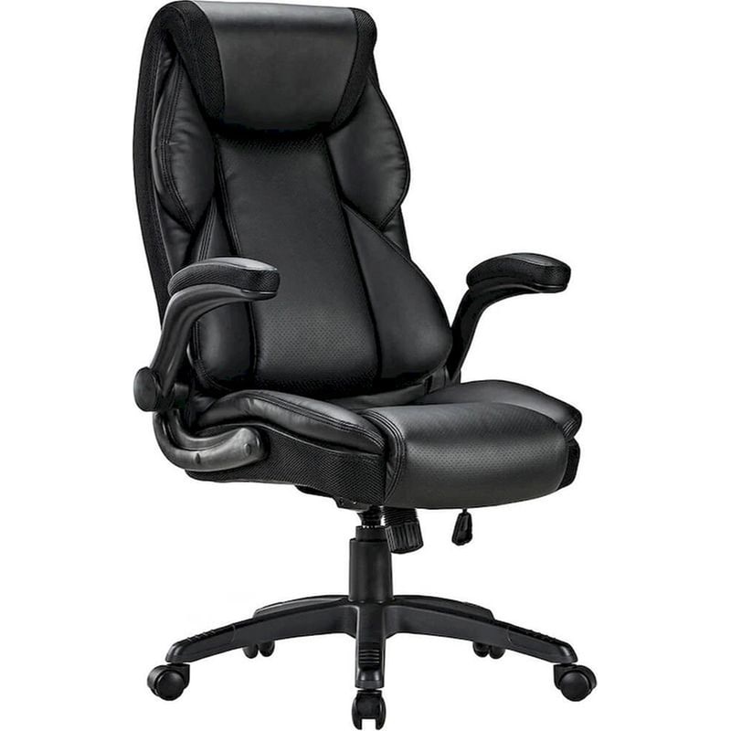 Καρέκλα Γραφείου Εργονομική Eureka Ergonomic ERK-OC11-B από Δερματίνη - Μαύρη