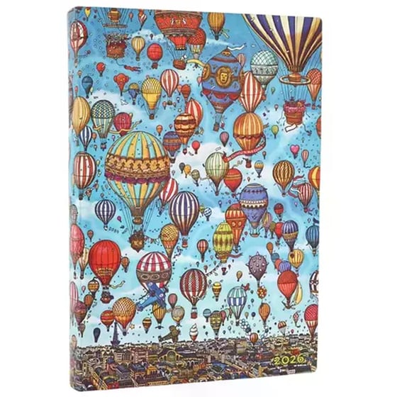 Ημερολόγιο Ημερήσιο Paperblanks 2026 Midi Flexis Baloon Festival image 0