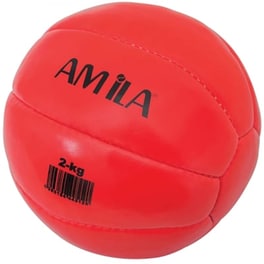 Μπάλα Medicine Amila Συνθετική με Ραφτές Ενώσεις 4 kg  - Κόκκινο