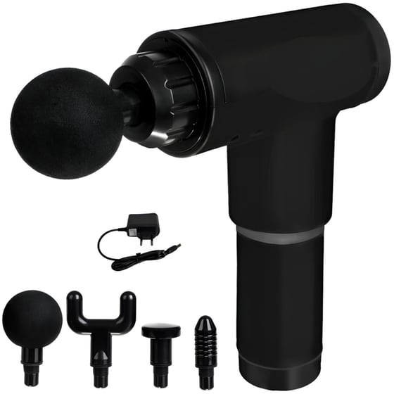 Συσκευή Πιστόλι Μασάζ Και Ανάκαμψης Μυών Massage Gun Με 4 Ανταλλακτικές Κεφαλές image 0